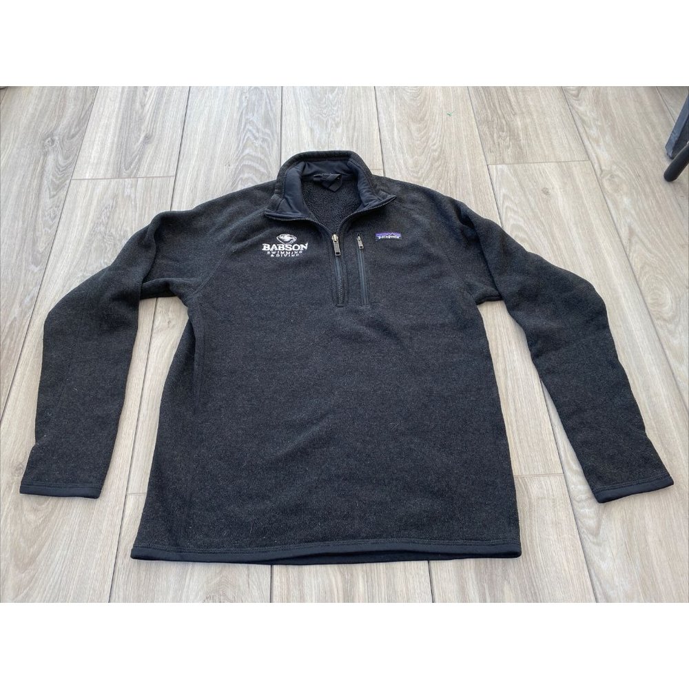 Patagonia Black 1/4 Zip Fleece Jacket Pullover  Men’s Size Medium Better Sweater